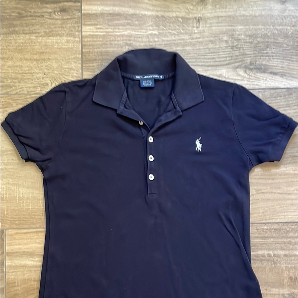 Polo by Ralph Lauren Navy Polo Shirt Dress with White Logo - Picture 2 of 10
